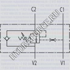 VBCD SE A Тормозной (уравновешивающий, контрбалансный, подпорно-тормозной) клапан удержания нагрузки (Oleodinamica Marchesini, Италия)