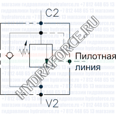 001.449.0X0 (OWC-SE-34-14-X) Тормозной (уравновешивающий, контрбалансный, подпорно-тормозной) клапан удержания нагрузки (Luen, Италия)