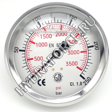 Манометры глицериновые (виброустройчивые) диаметр 100 мм, 1/2" BSP (Italmanometri, Италия)