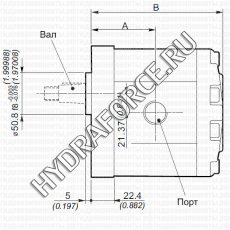 3SPA шестерёнчатый насос третьей группы (19,0 см3 - 61,1 см3), фланец Ø = 50,8 мм, 128x98 мм (Galtech, Италия)
