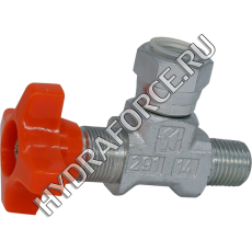 Кран манометра FT-291-14, 1/4" BSP-1/4" BSPT  (Tognella, Италия)