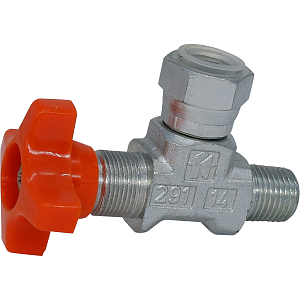 Кран манометра FT-291-14, 1/4" BSP-1/4" BSPT  (Tognella, Италия)